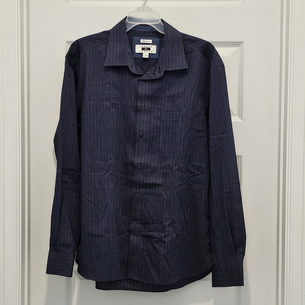 Joseph Abboud 100% Cotton, LS Button Up Striped Shirt, EUC, Size XL